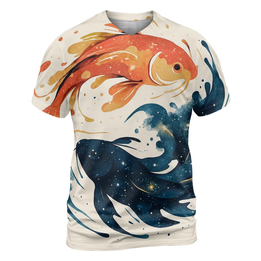 Koi Nebula Ink Splash unique graphic print tees