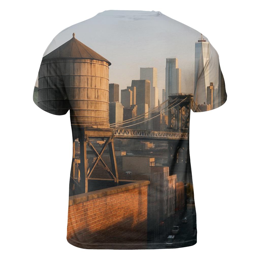 Sunrise Over Chinatown Water Towers trendy printed shirt styles