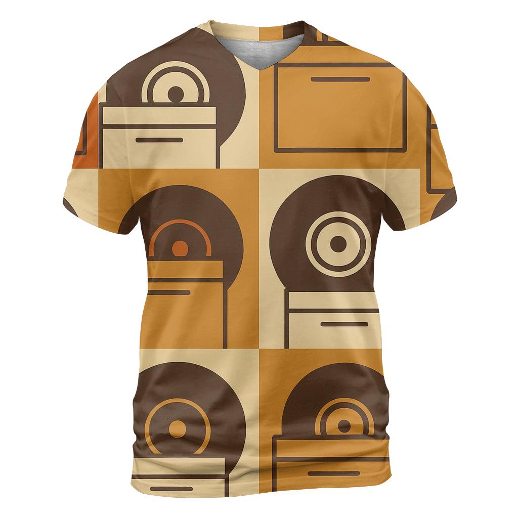 Earth Tone Record Crate Pattern designer pattern shirts