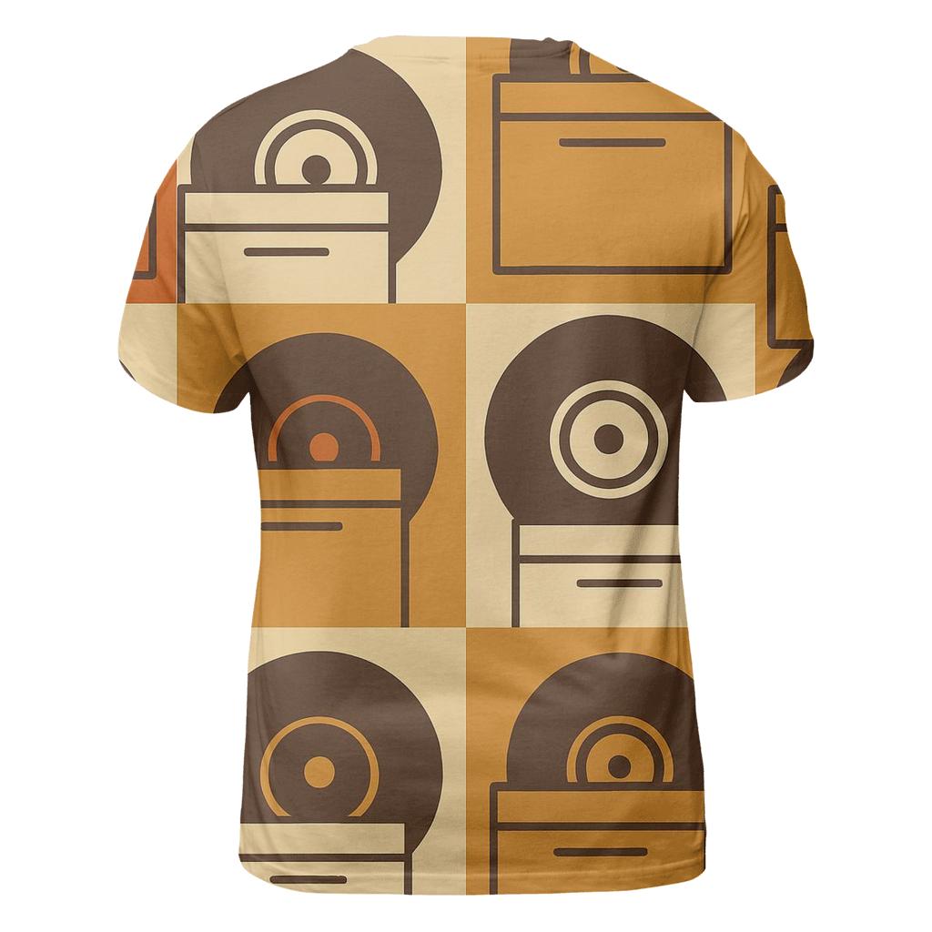 Earth Tone Record Crate Pattern designer pattern shirts