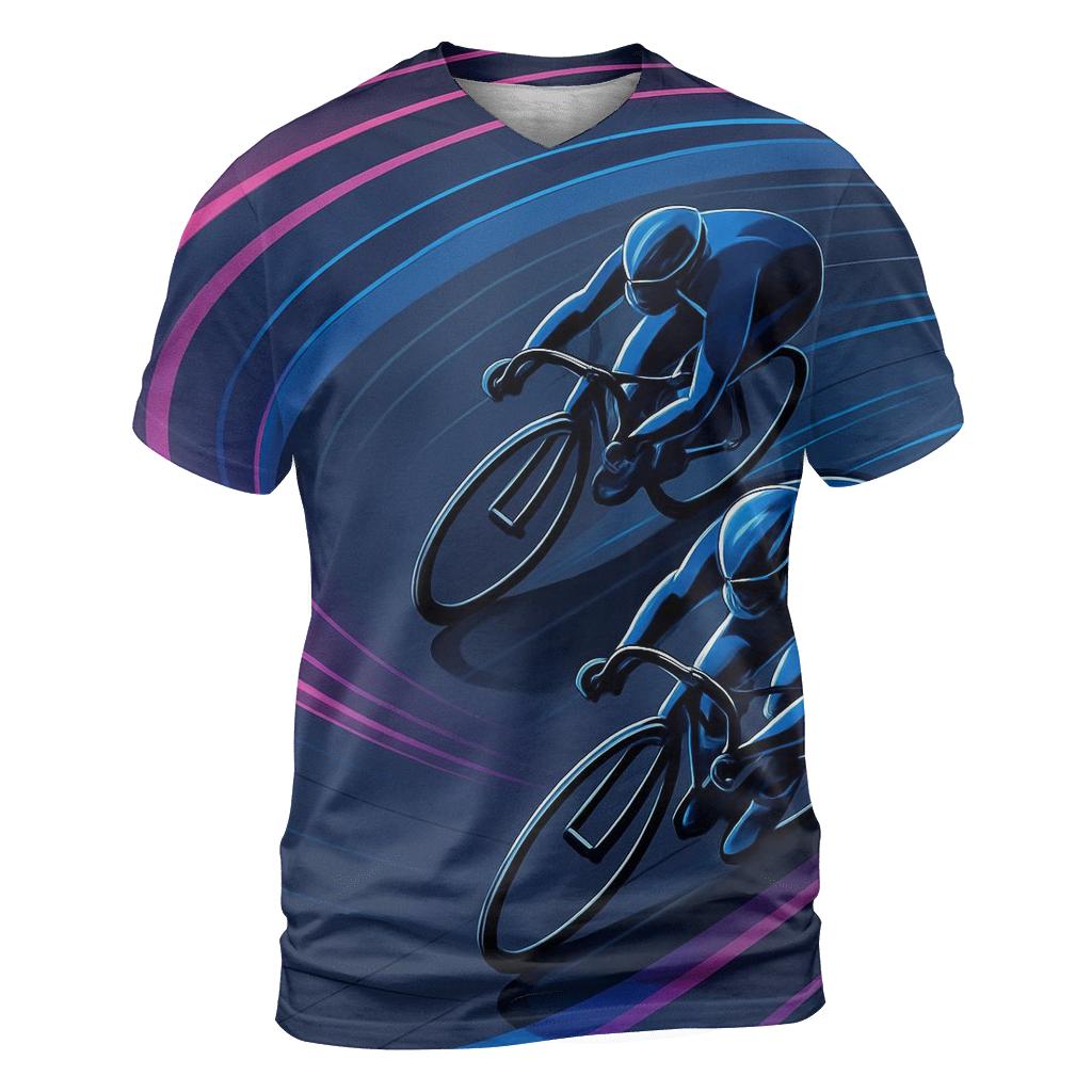 Neon Velodrome Night Pursuit personalized full print shirts