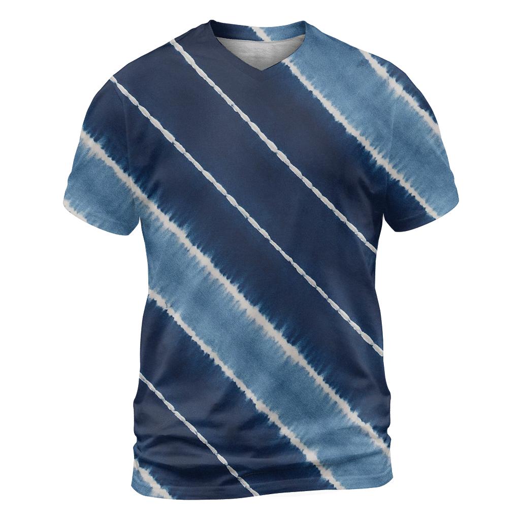 Indigo Arashi Meteor Diagonals statement graphic shirts