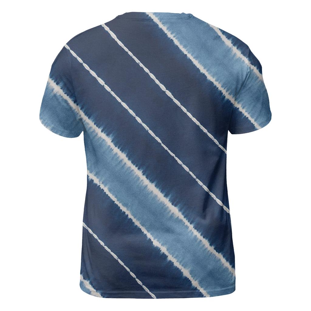 Indigo Arashi Meteor Diagonals statement graphic shirts