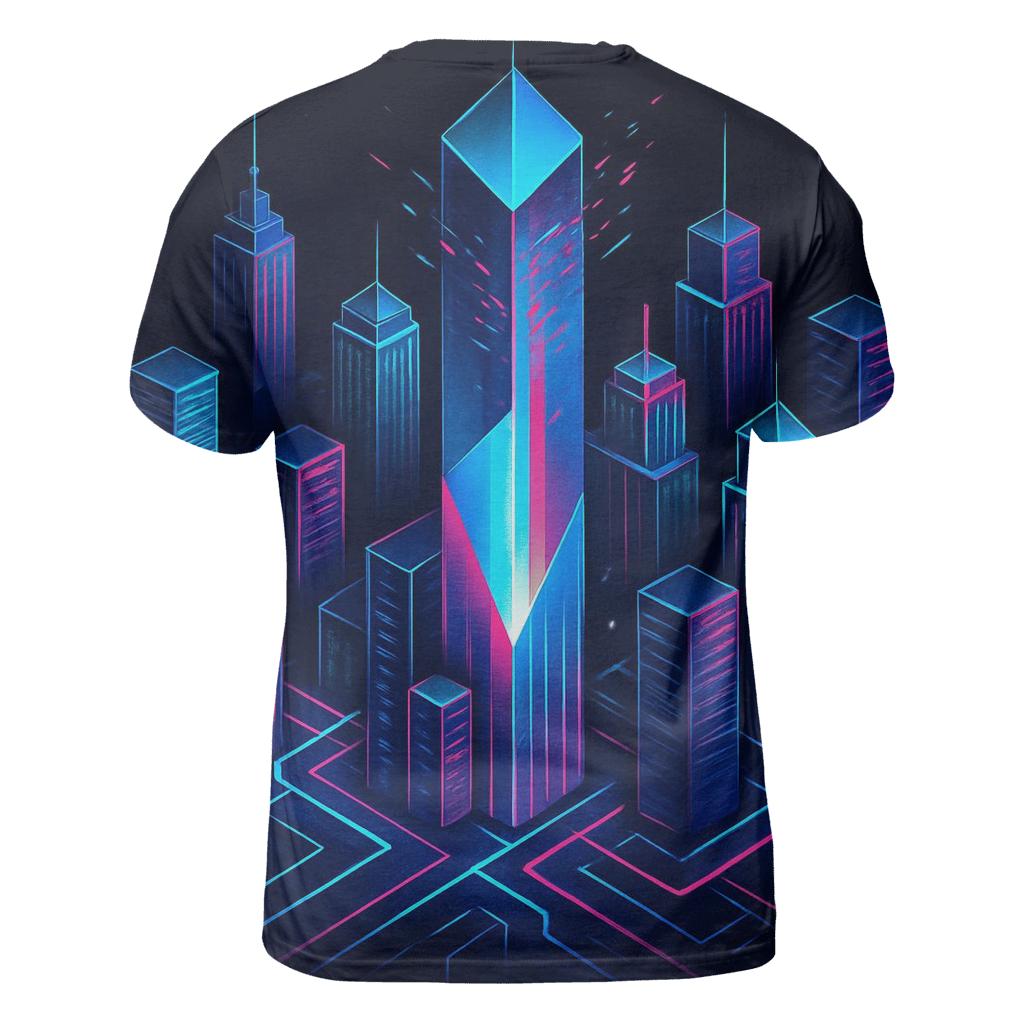 Glitch Prism City Poster trendy printed shirt styles