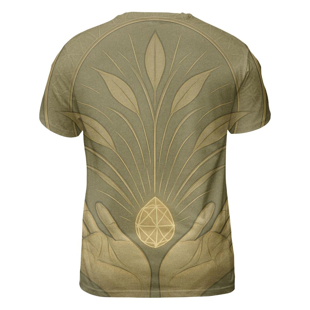 Hands Of Light And Seed Geometry creative print fashion shirts