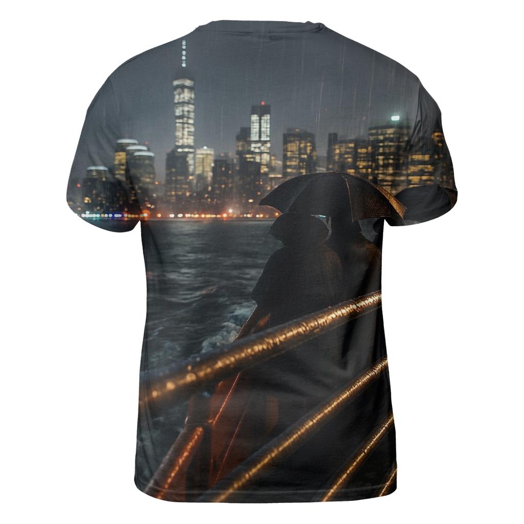 Rainy Night Arrival On The Staten Island Ferry designer pattern shirts