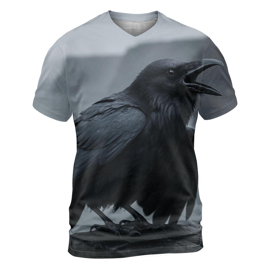Basalt Ledge Mantling Common Raven trendy printed shirt styles