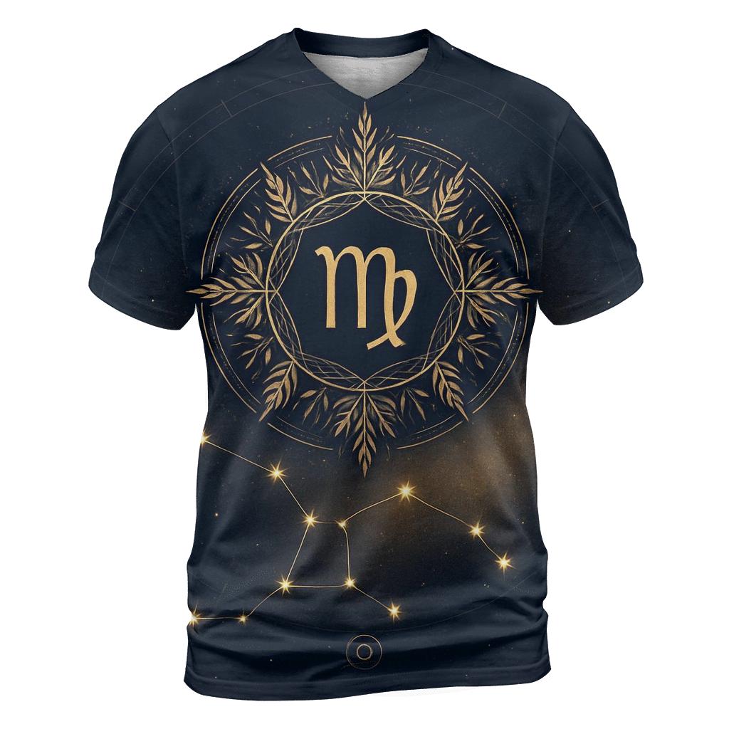 Virgo Harvest Maiden Celestial Mandala custom all-over print shirts