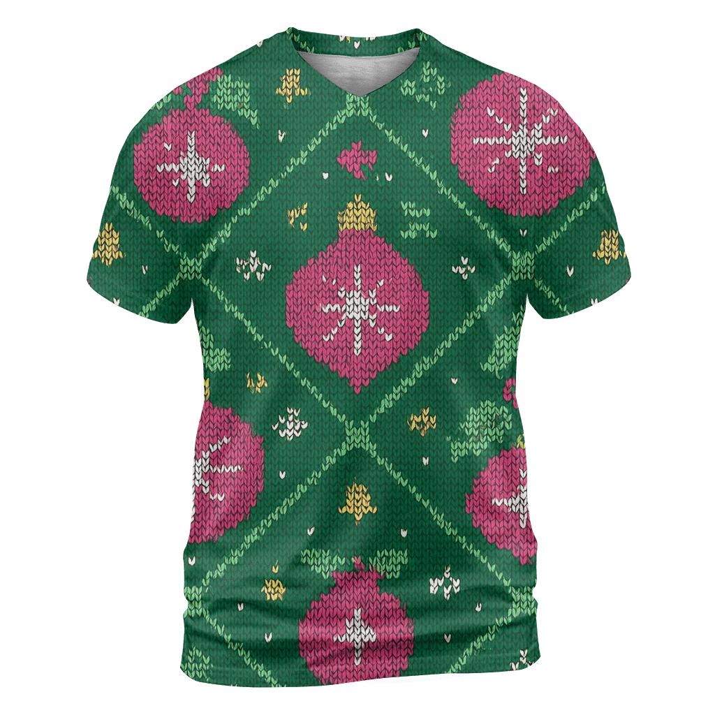 Holly Ornament Firework Lattice Design vibrant all-over design tees