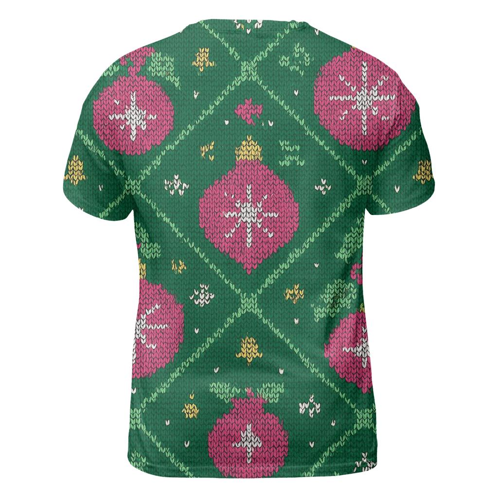 Holly Ornament Firework Lattice Design vibrant all-over design tees