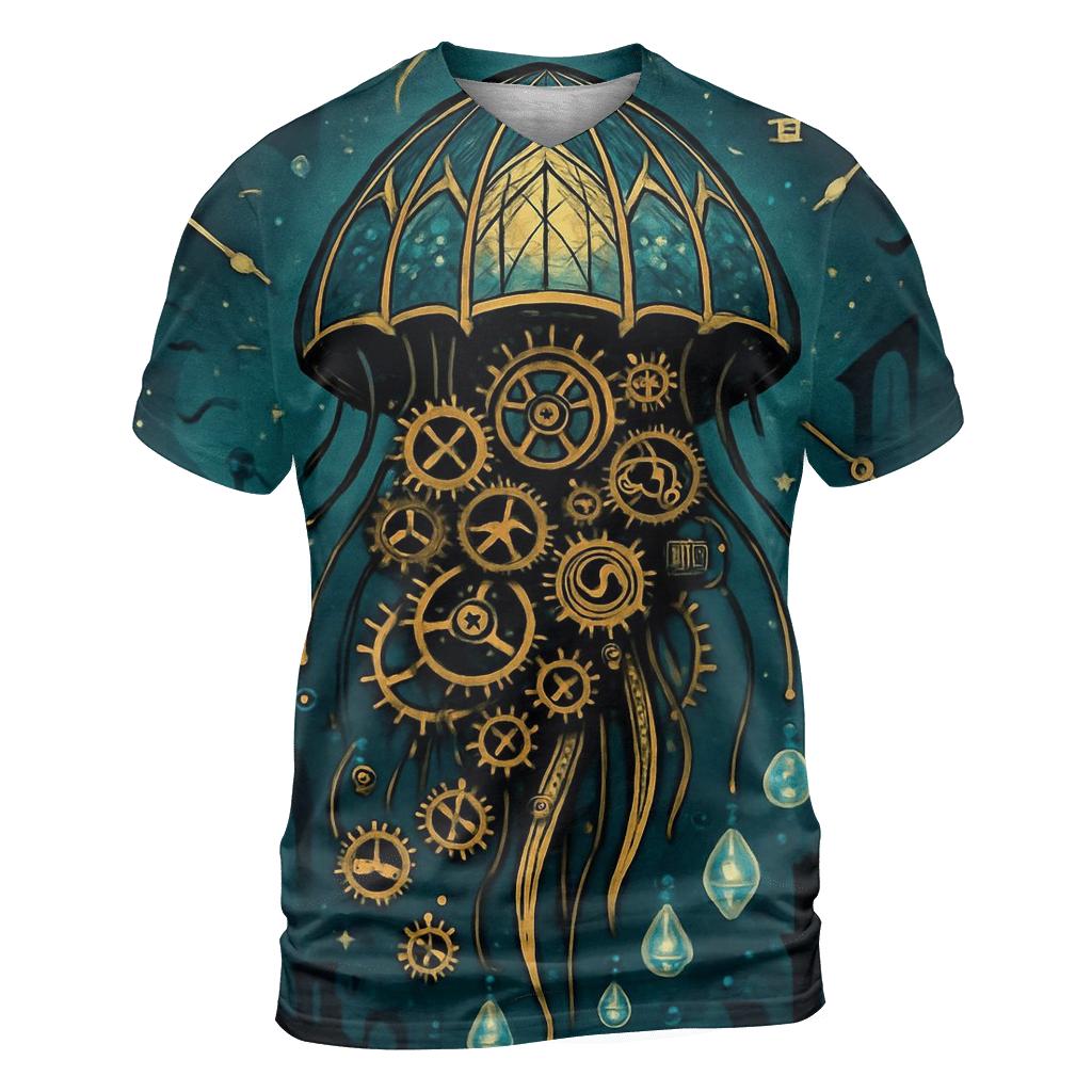 Clockwork Jellyfish Cathedral unique graphic print tees