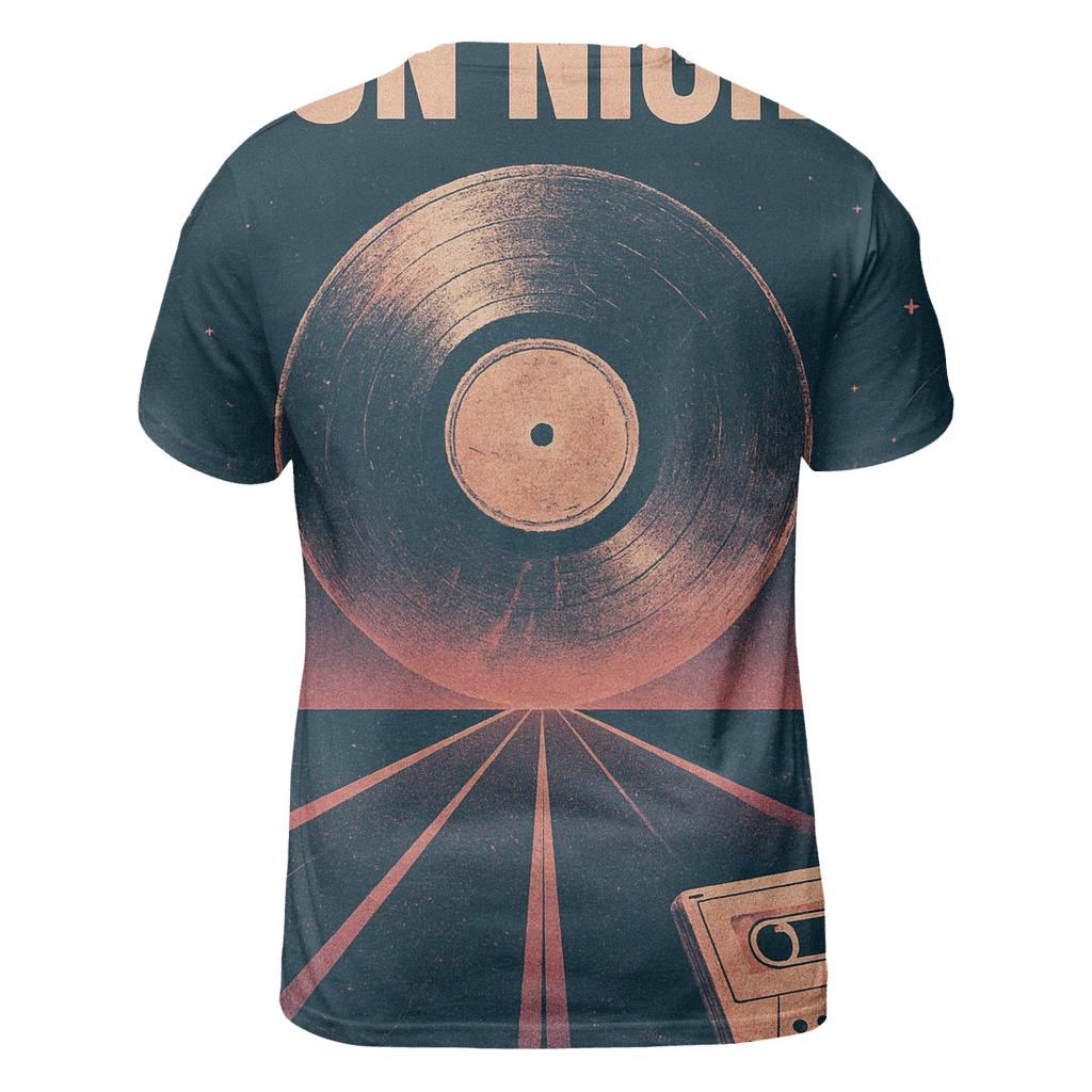 Worn Vinyl Night Drive Poster personalized full print shirts