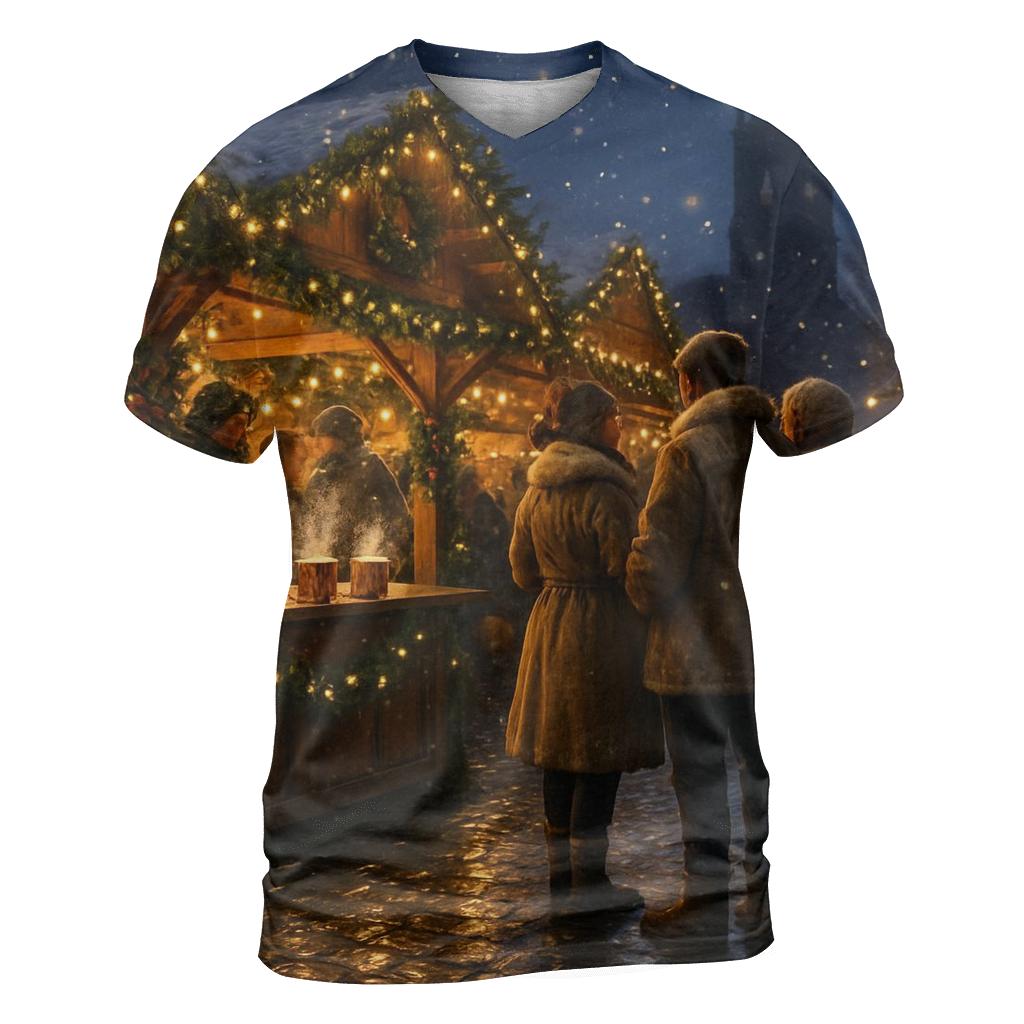 Christmas Market Lanterns Under Soft Starlight personalized full print shirts