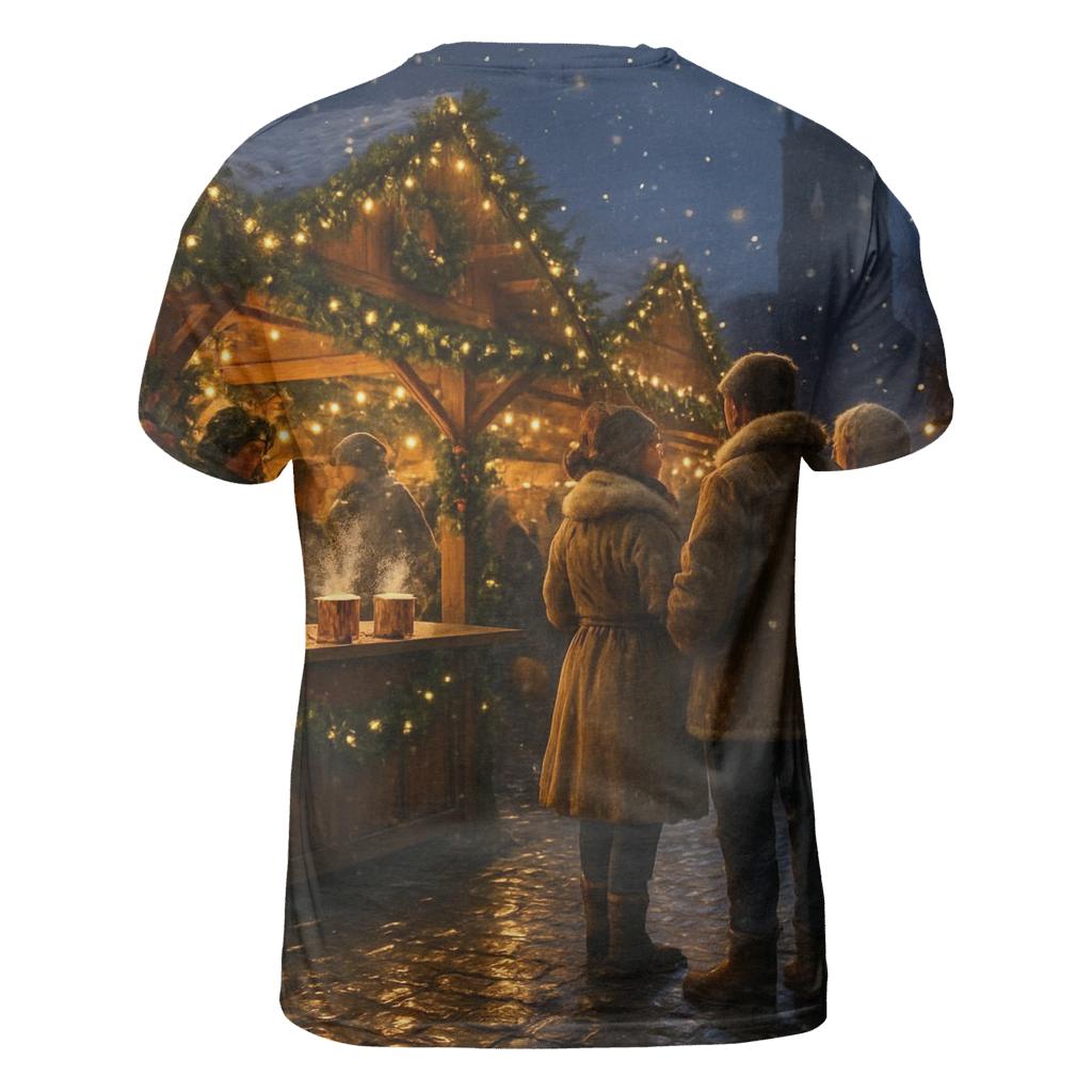 Christmas Market Lanterns Under Soft Starlight personalized full print shirts