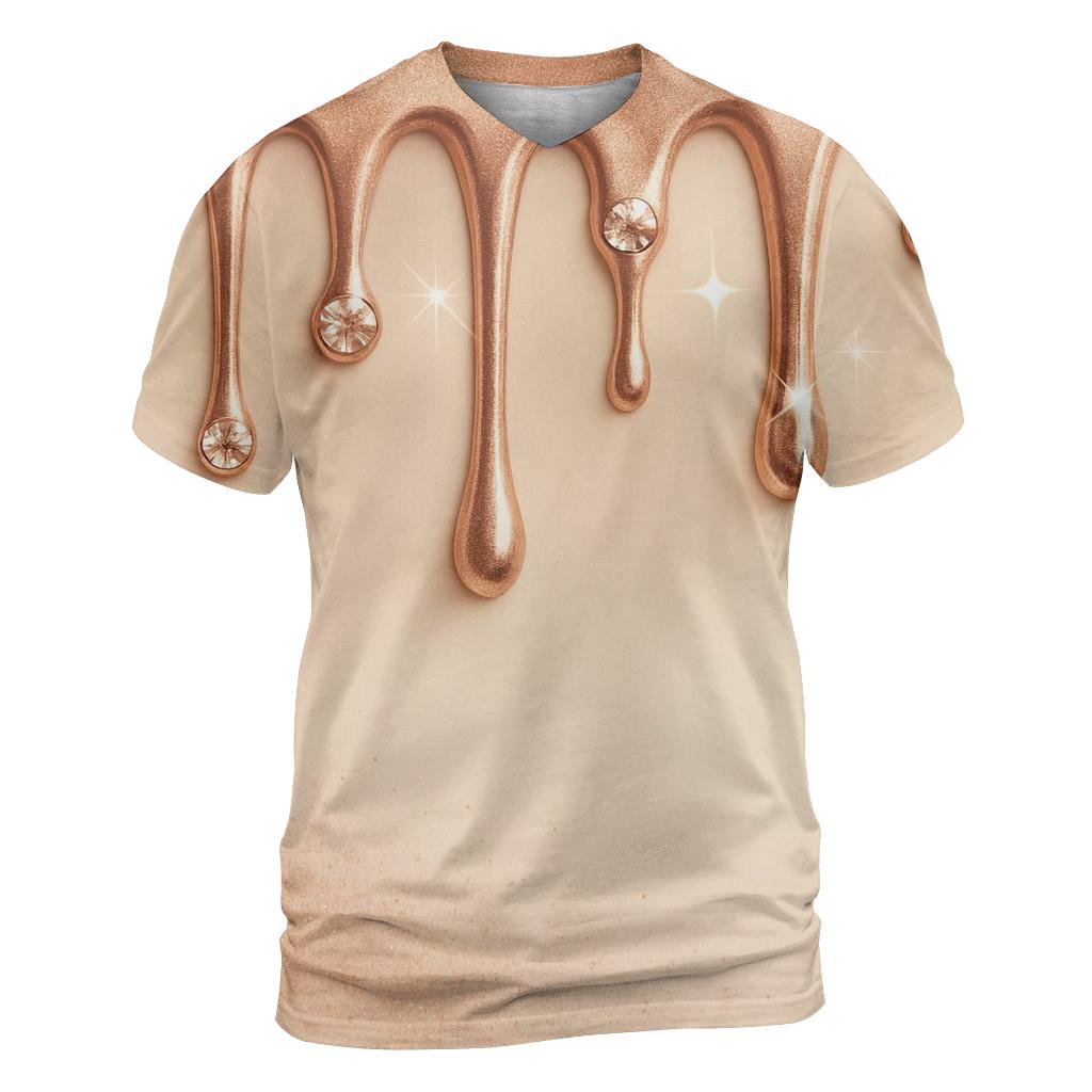Rose Gold Meteor Drip Gallery designer pattern shirts