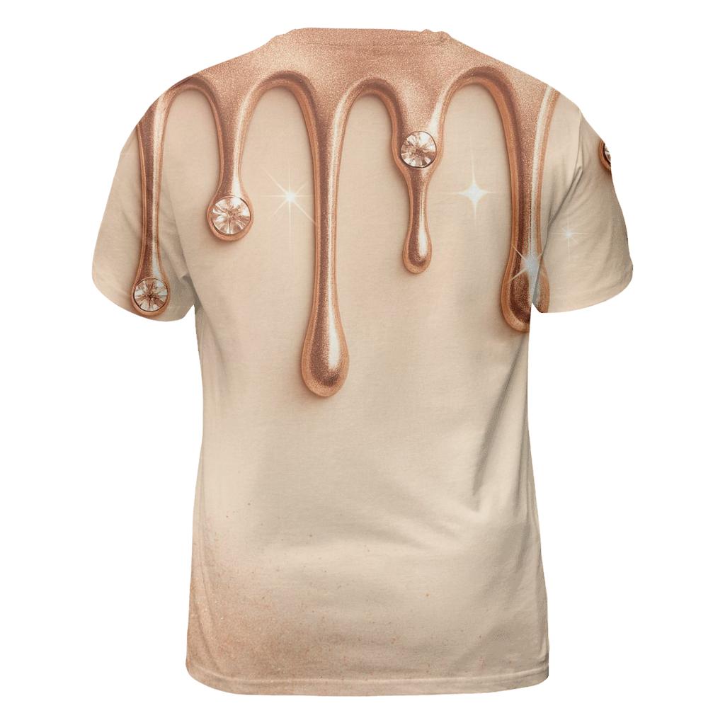 Rose Gold Meteor Drip Gallery designer pattern shirts