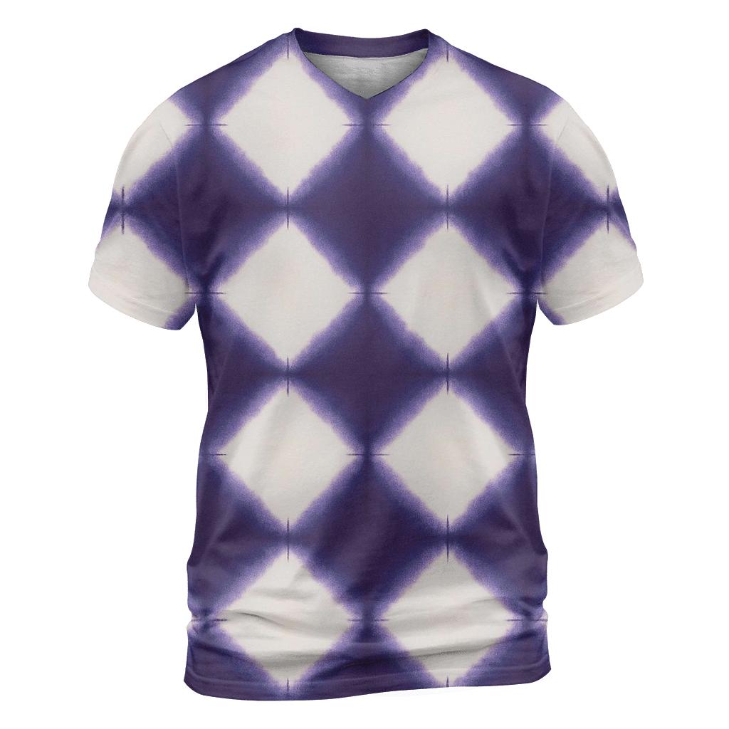 Itajime Nebula Lattice Clamp Resist artistic all-over print tops