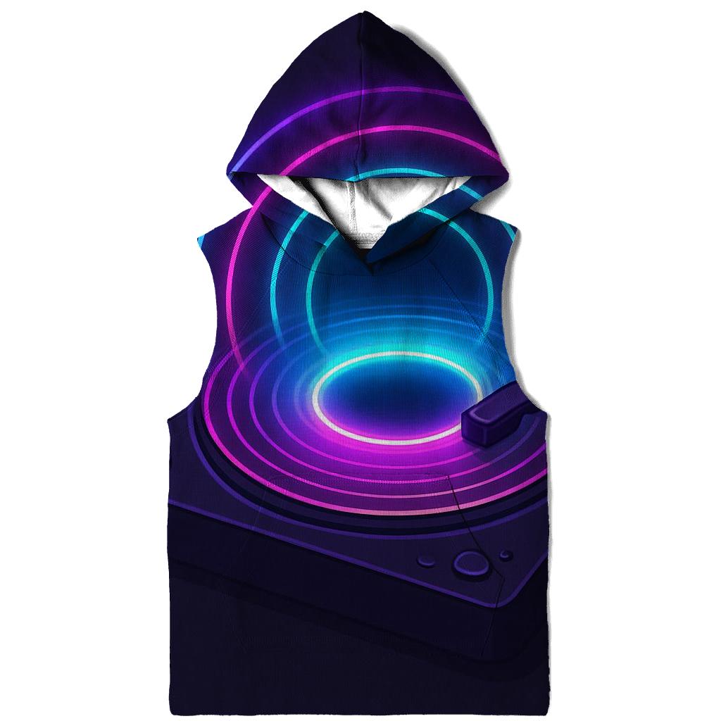 Neon Turntable Portal zip-up hoodies