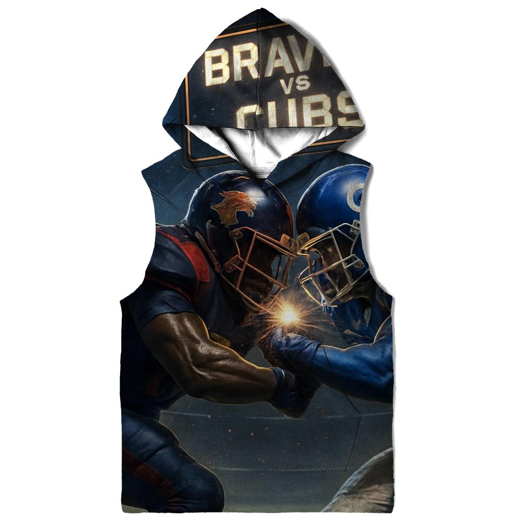 Astro Helmet Clash Braves Versus Cubs zip-up hoodies