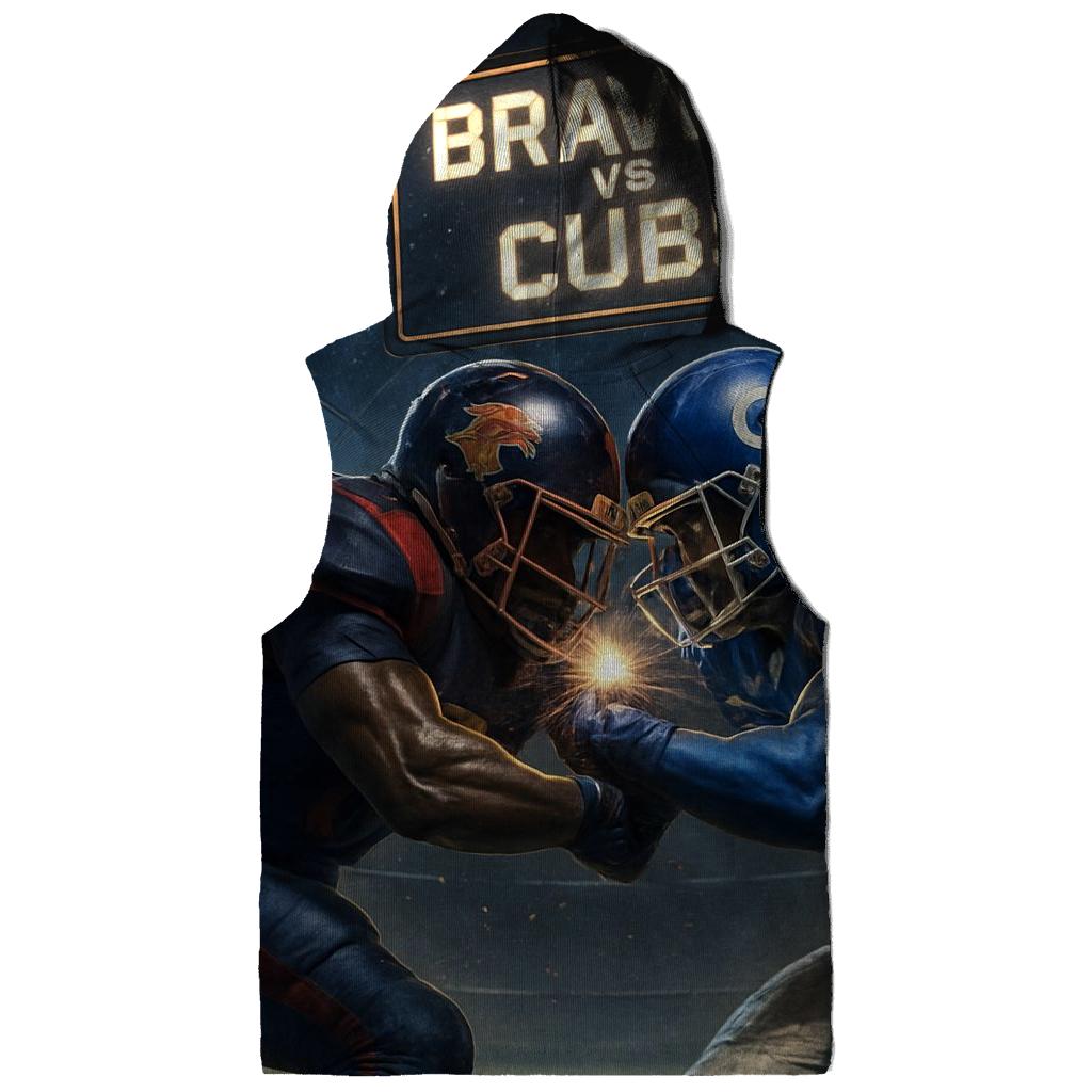 Astro Helmet Clash Braves Versus Cubs zip-up hoodies