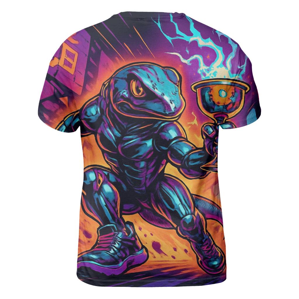 Neon Lizard Grail Runner designer pattern shirts