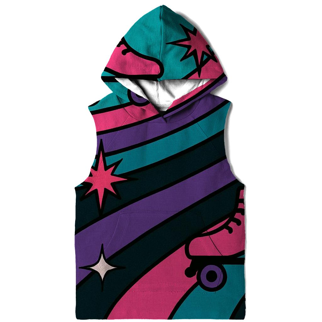 Roller Rink Neon Lanes zip-up hoodies