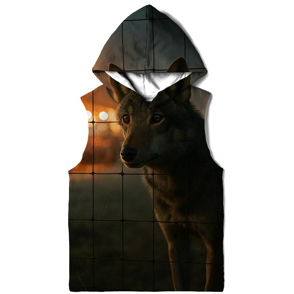 Night Market Fence Line Wolf hoodie designs