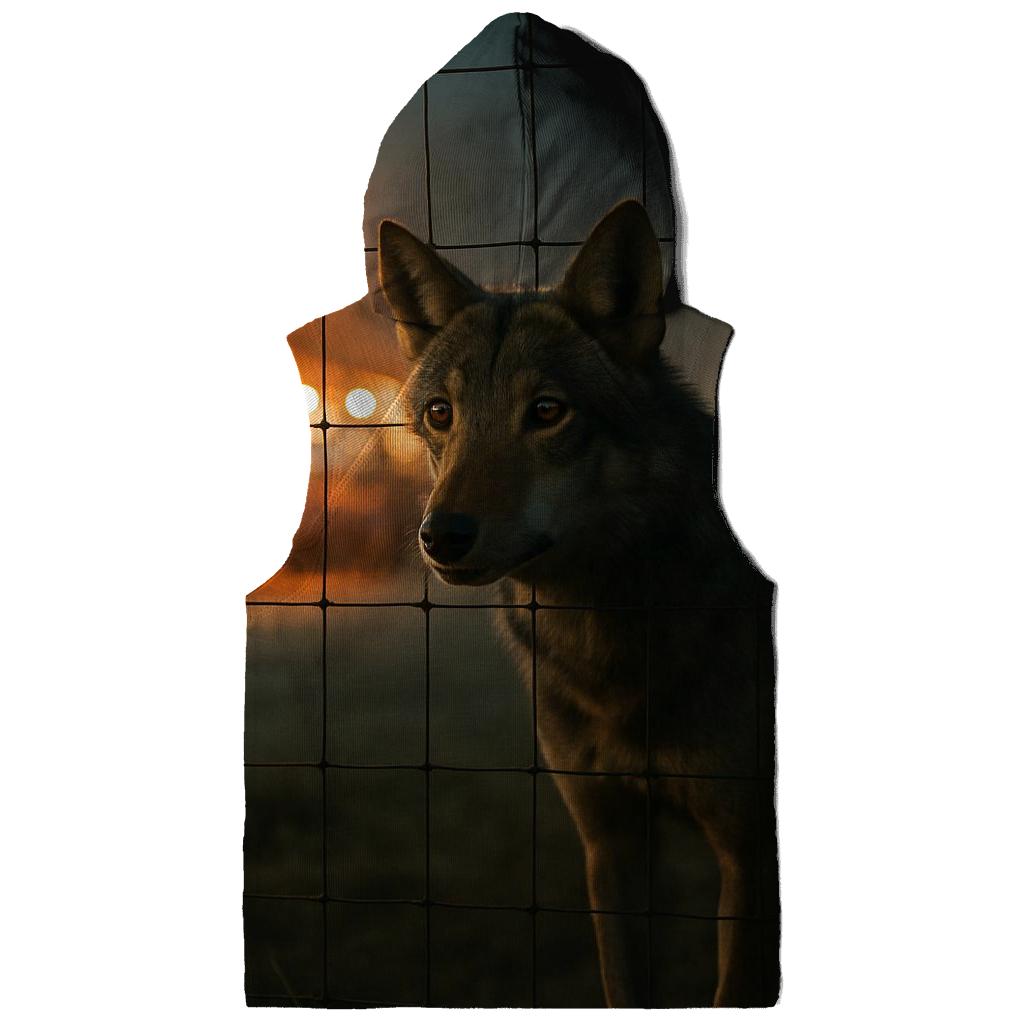 Night Market Fence Line Wolf hoodie designs