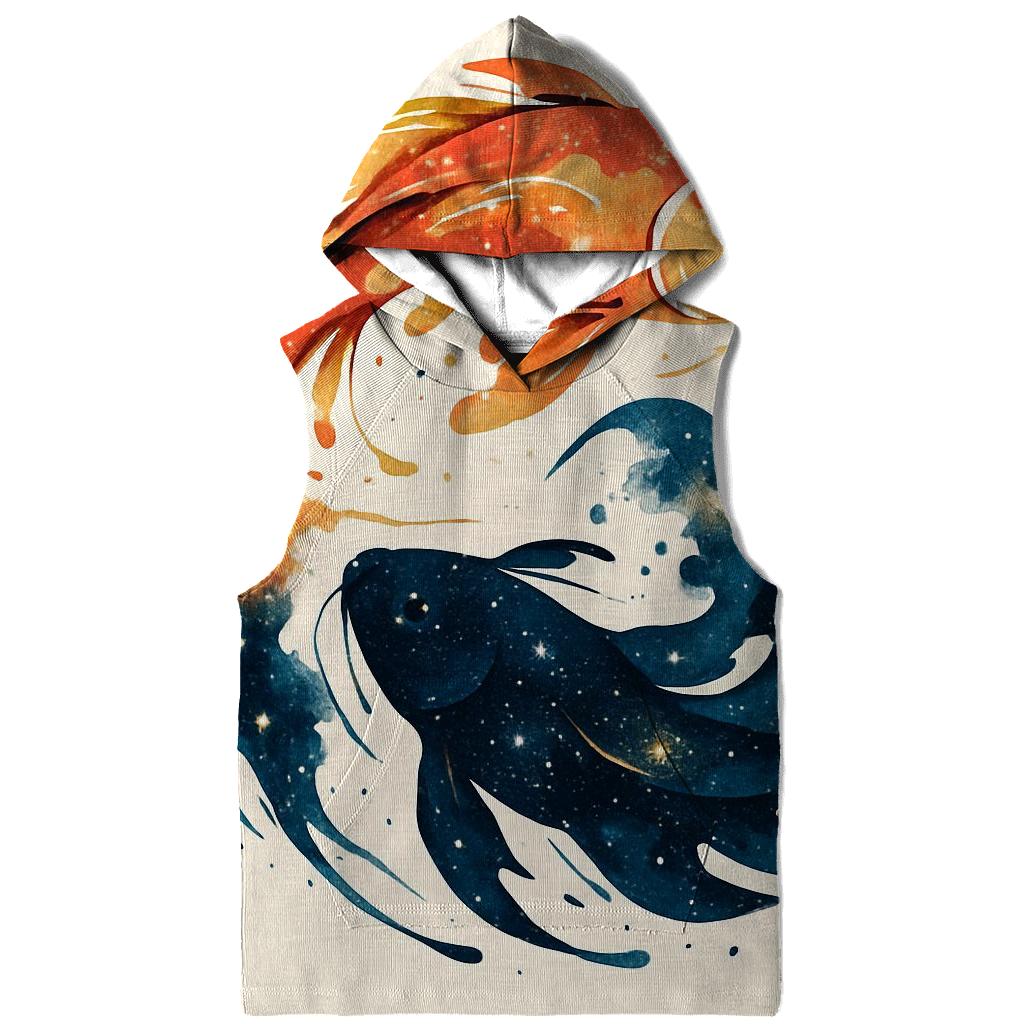 Koi Nebula Ink Splash printed hoodies