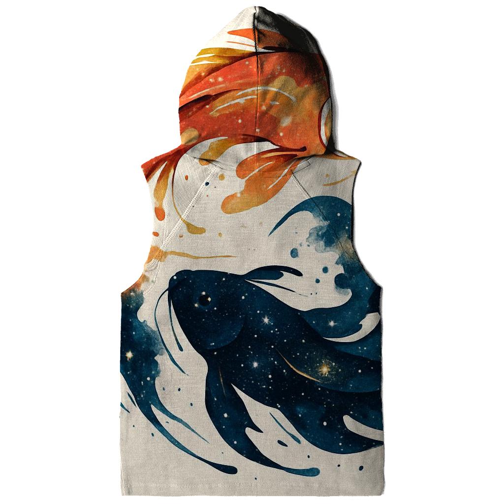Koi Nebula Ink Splash printed hoodies