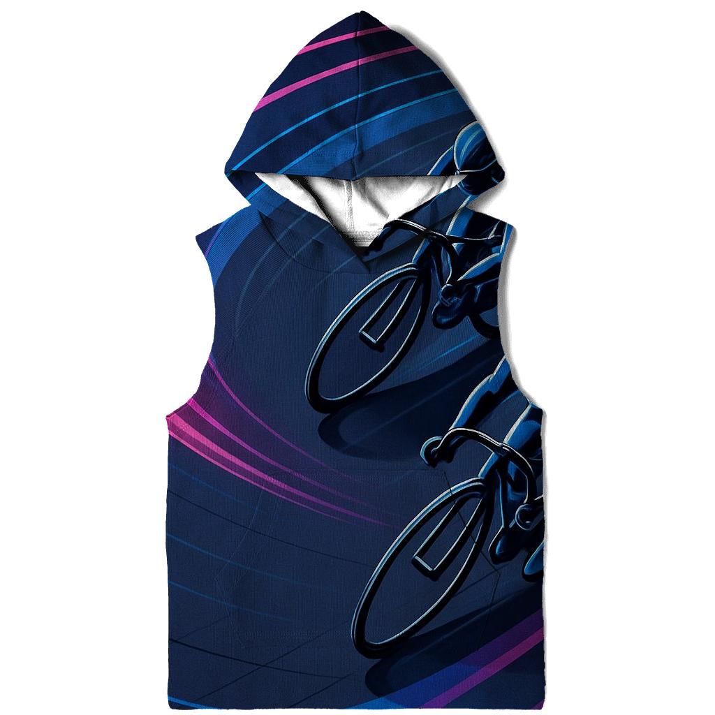 Neon Velodrome Night Pursuit embroidered hoodies