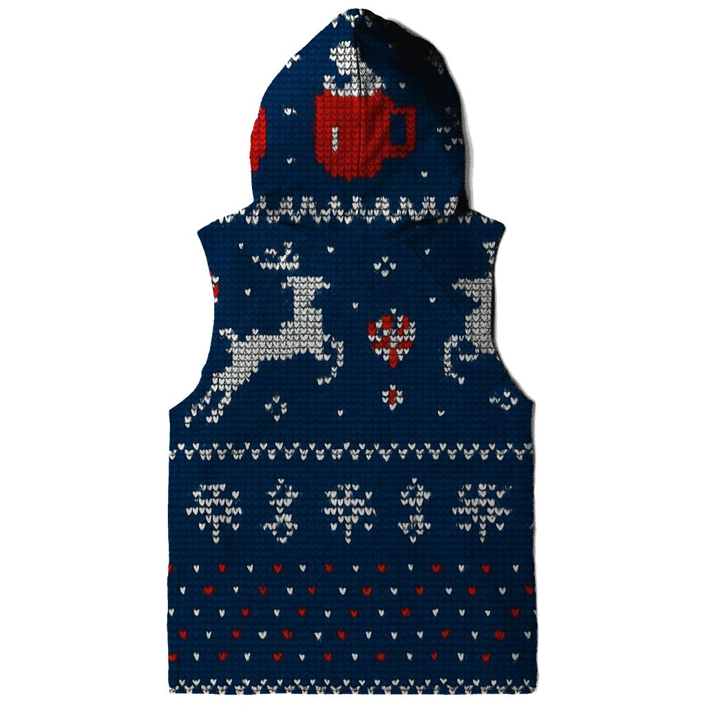 Reindeer Cocoa Mug Stripe Parade Design embroidered hoodies