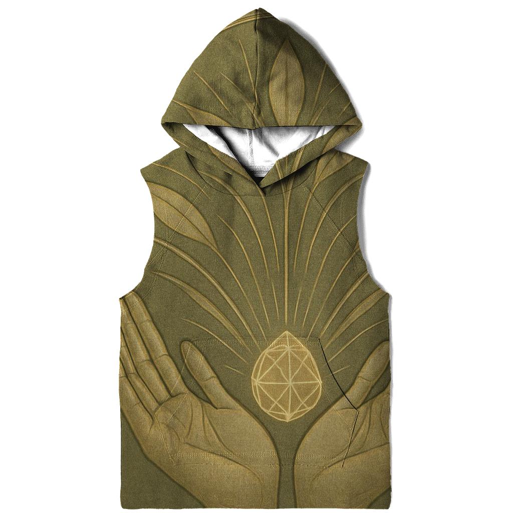 Hands Of Light And Seed Geometry printed hoodies