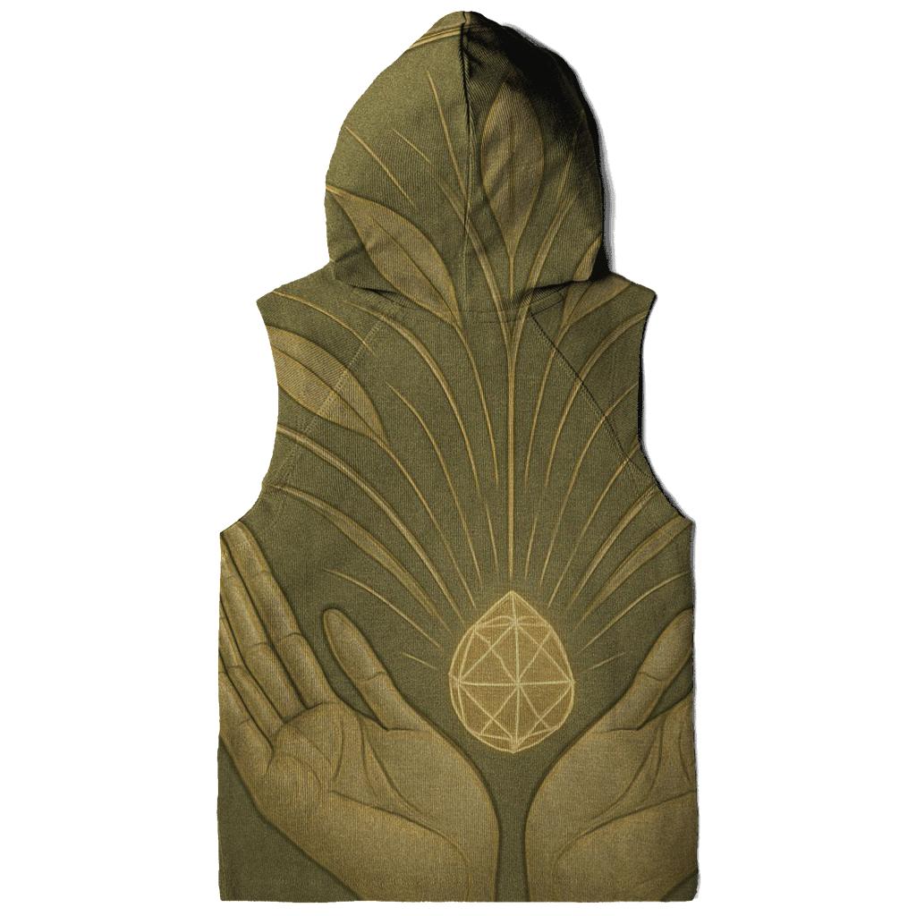 Hands Of Light And Seed Geometry printed hoodies