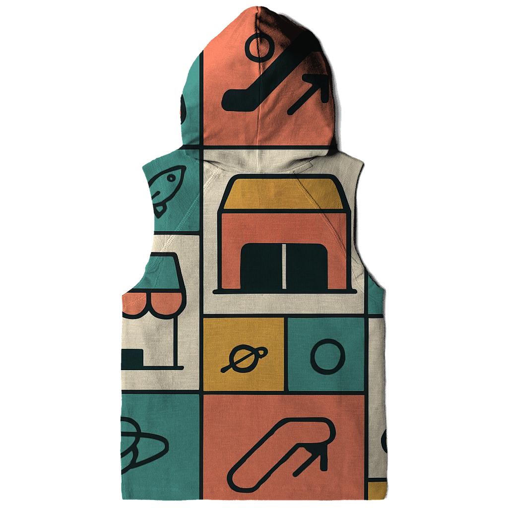 Space Mall Food Court Pattern designer hoodies