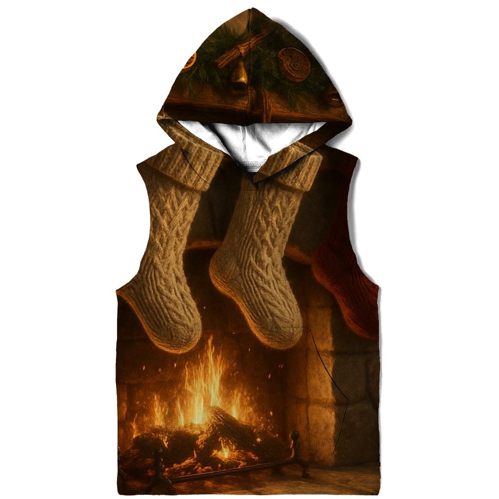 Fireside Stockings And Snowy Silence embroidered hoodies