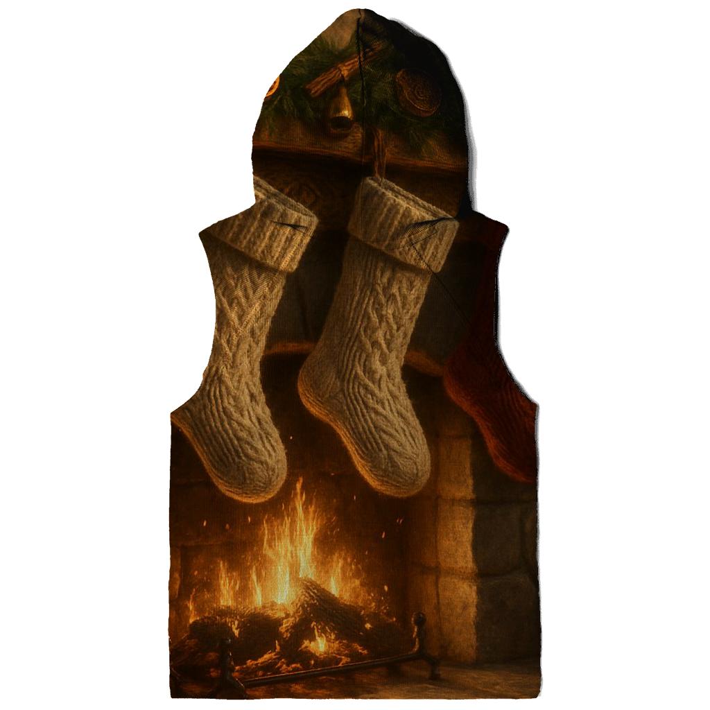 Fireside Stockings And Snowy Silence embroidered hoodies