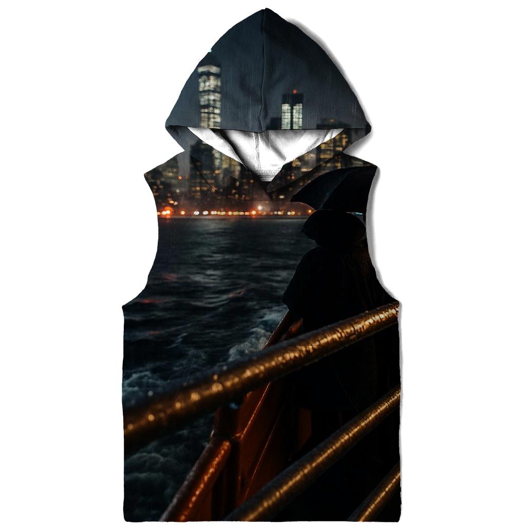 Rainy Night Arrival On The Staten Island Ferry embroidered hoodies