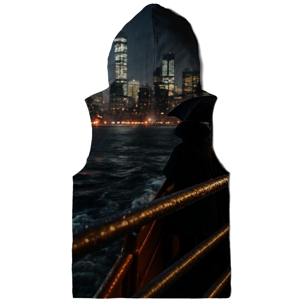 Rainy Night Arrival On The Staten Island Ferry embroidered hoodies