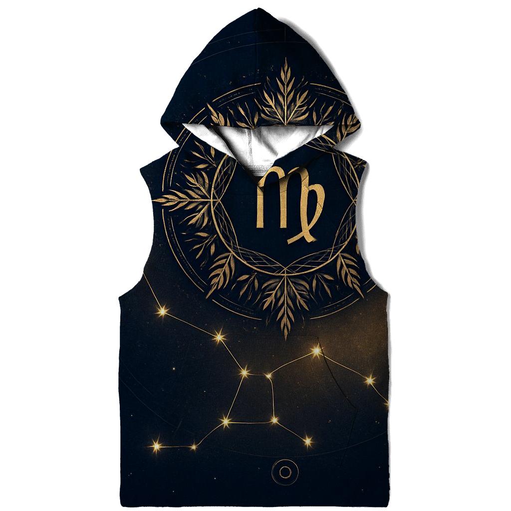 Virgo Harvest Maiden Celestial Mandala embroidered hoodies