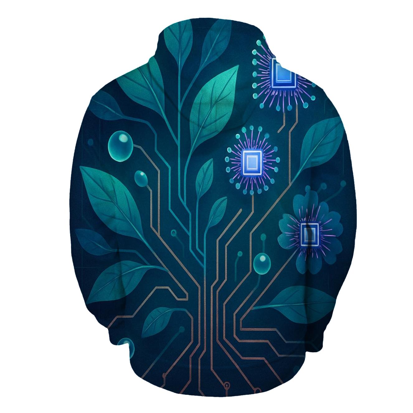 Aurora Circuit Garden embroidered hoodies
