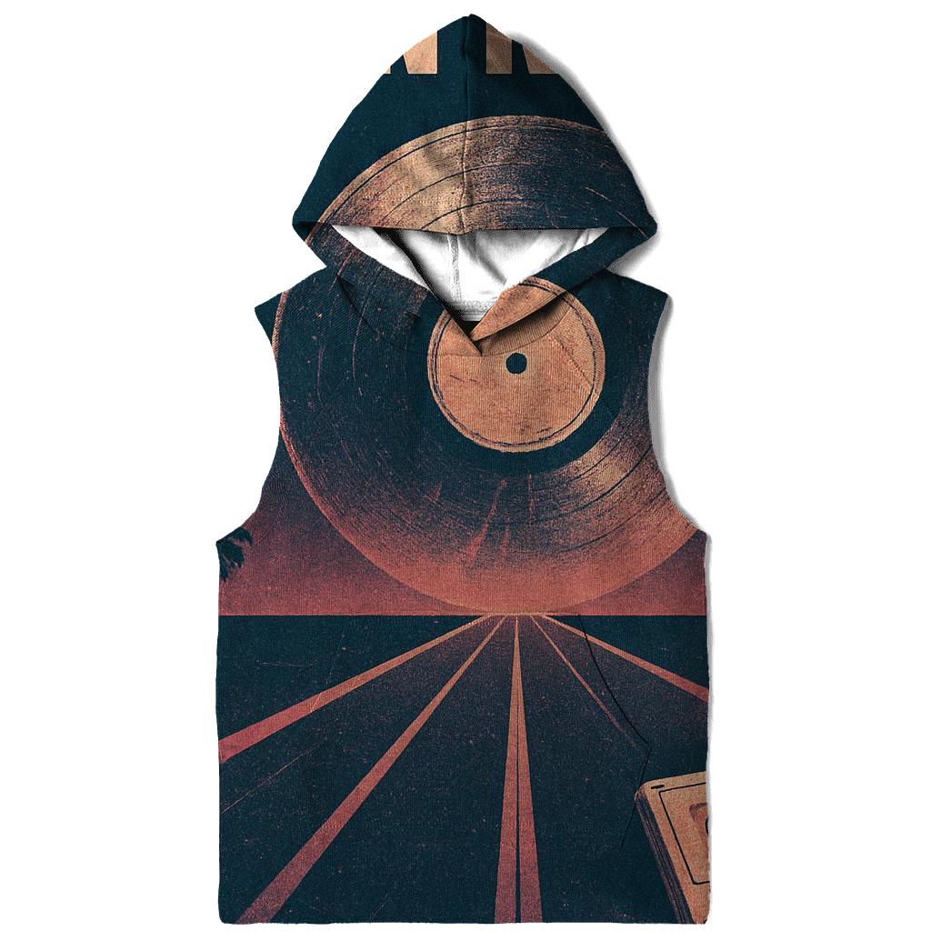 Worn Vinyl Night Drive Poster lightweight hoodies