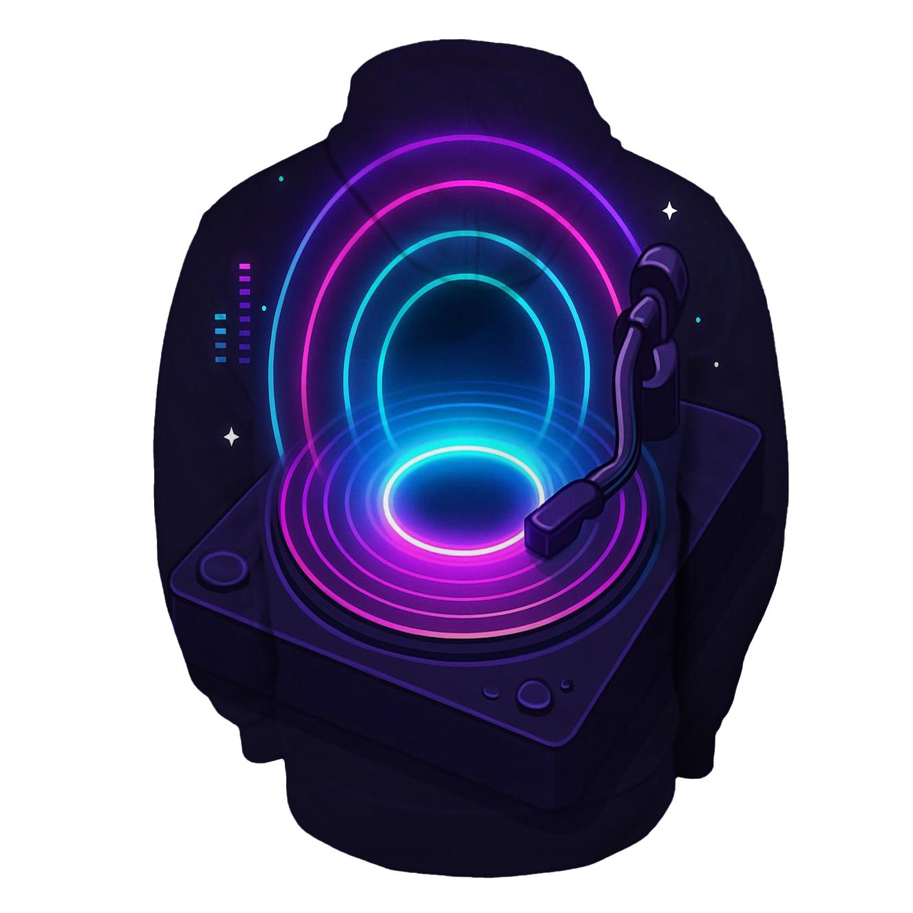 Neon Turntable Portal designer hoodies