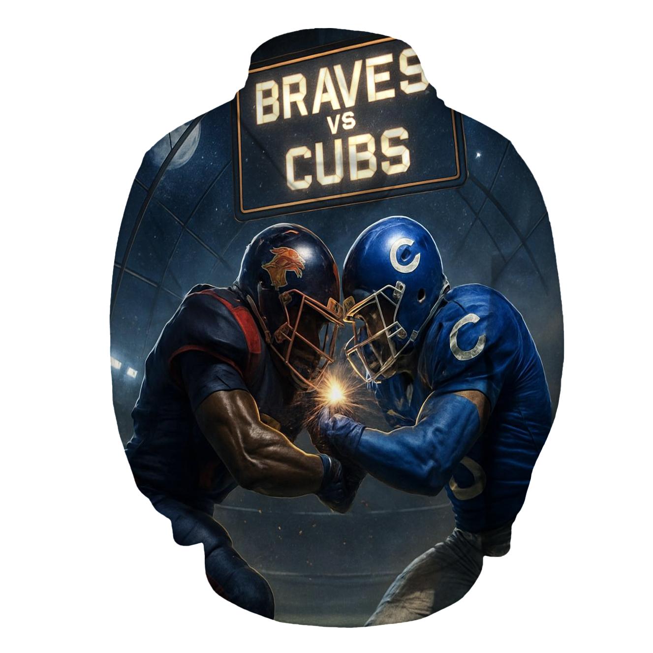 Astro Helmet Clash Braves Versus Cubs heavyweight hoodies