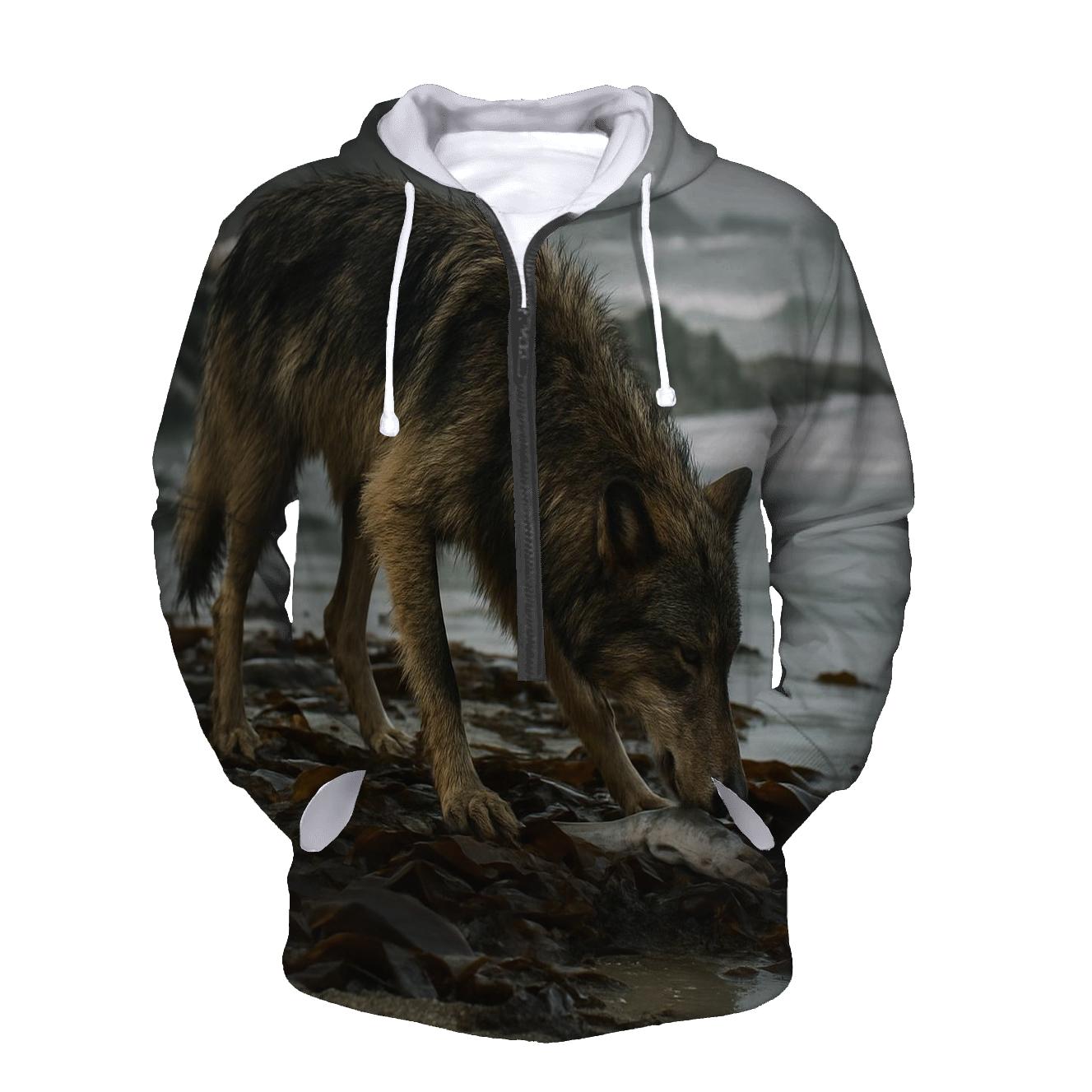 Coastal Wolf Kelp Forage designer hoodies