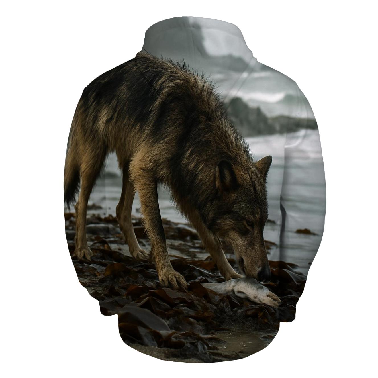 Coastal Wolf Kelp Forage designer hoodies