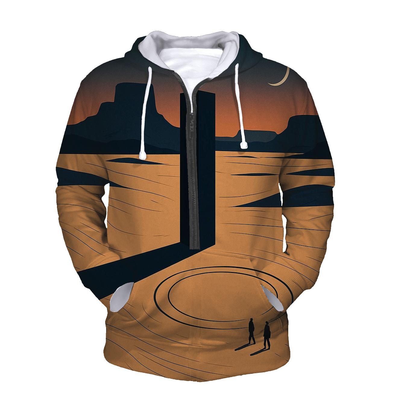 Desert Monolith Time Portal premium hoodies