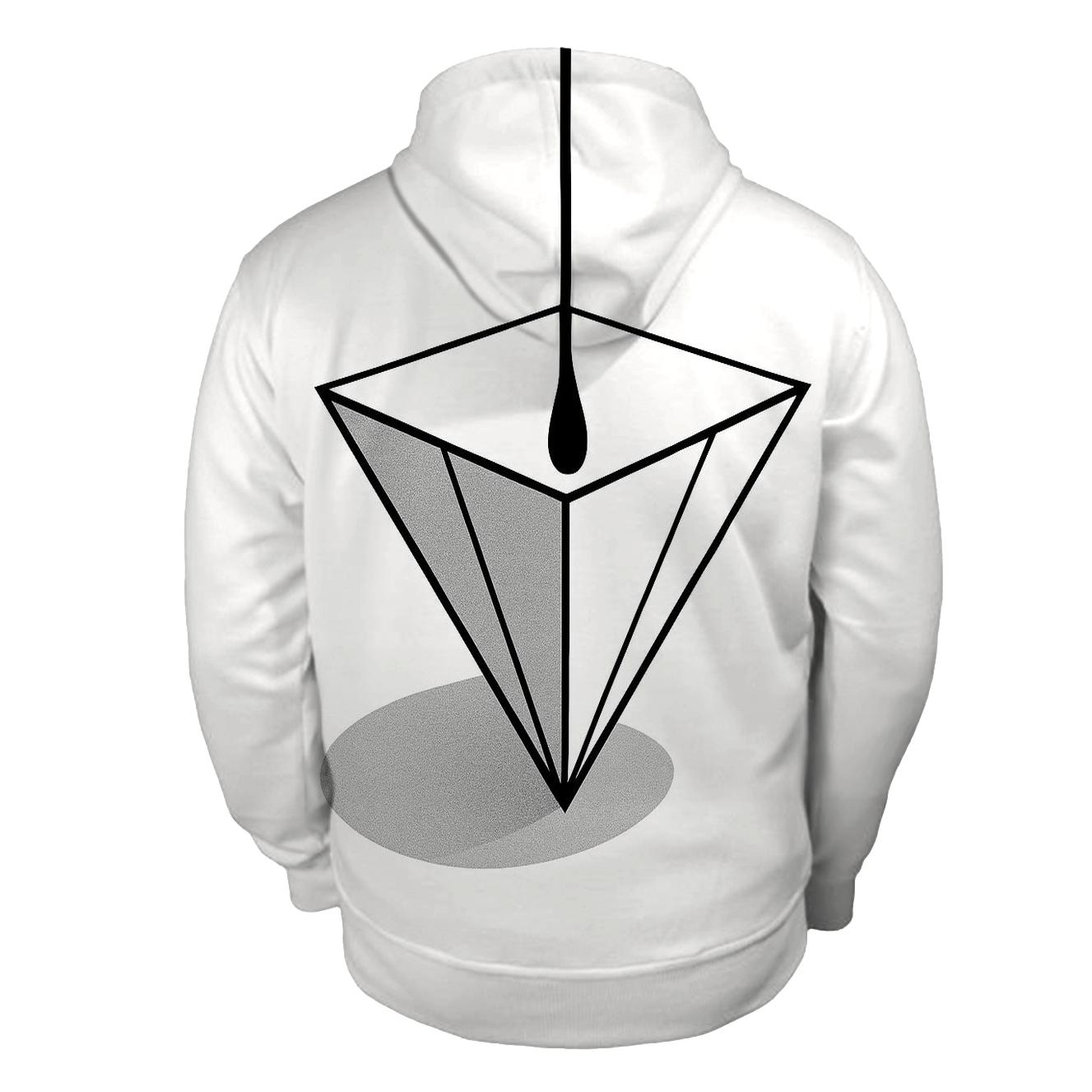 Filter Fold Geometry zip-up hoodies