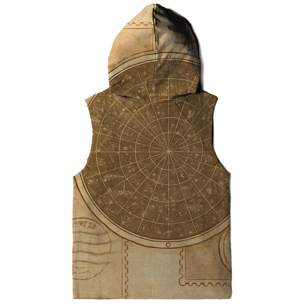 Antique Star Map Postcard Collage heavyweight hoodies