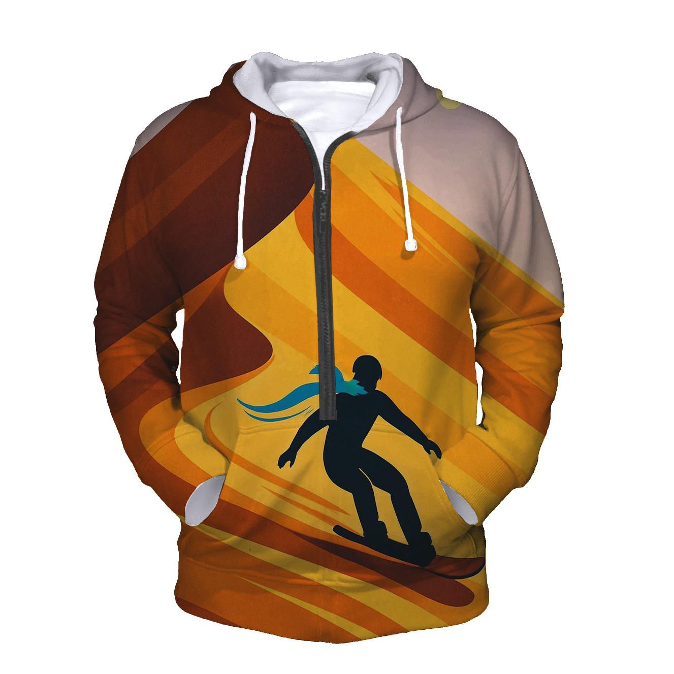 Desert Dune Sandboarding Slalom embroidered hoodies